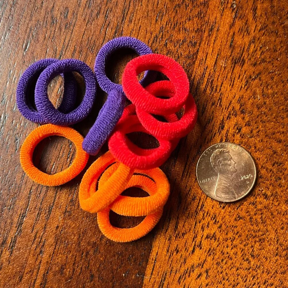 Bold color hair elastics NWOT